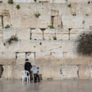 Jews Praying At Western Wall Poster