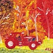 John Deere Red Tractor Where Is The Farmer Poster