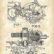 John Deere Tractor Patent 1932 - Vintage Poster