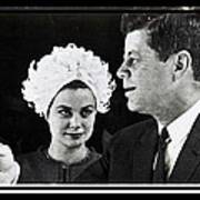John F Kennedy And Princess Grace Of Monaco Poster