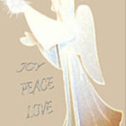 Joy Peace Love Card Poster