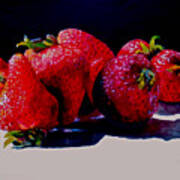 Juicy Strawberries Poster