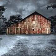 Night Time Barn Poster