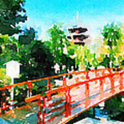 Kawasaki Daishi Bridge And Five-storied Pagoda Poster