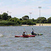 Kayaking In Freeport Poster