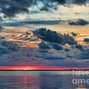 Key Largo Cloudy Sunset Poster