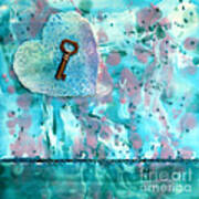 Key To My Heart Encaustic Poster