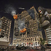 King Kong In Detroit Westin Hotel Poster