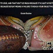 Knute Rockne On Football Poster
