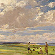 Lady Astor Playing Golf At North Berwick Poster