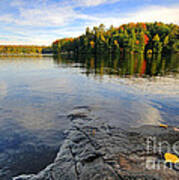 Lake With Fall Color Poster