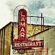 Lamar Restaurant Sign Poster