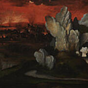 Landscape With The Destruction Of Sodom And Gomorrah Poster