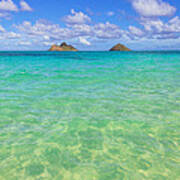 Lanikai Beach Crystal Clear Water Poster