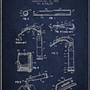 Laryngoscope Patent From 1989 - Navy Blue Poster