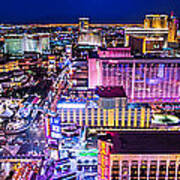 Las Vegas Strip North View 3 To 1 Aspect Ratio Poster