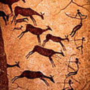 Lascaux Stag Hunting Poster