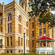 Lavaca County Courthouse - Hallettsville Texas Poster