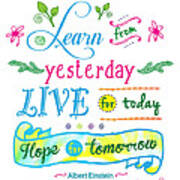 Learn From Yesterday Ii By Jan Marvin Poster