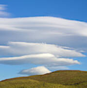 Lenticular Clouds Over Torres Del Paine Poster