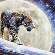 Leopard Moon Poster