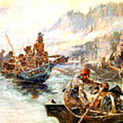 Lewis And Clark On The Lower Columbia Poster