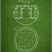 Life Saving Buoy Boat Patent From 1888 - Green Poster