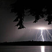 Lightning At Night Poster