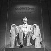 Lincoln Memorial In Black And White Poster