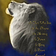 Lion Adoration Poster