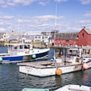 Lobster Boats In Rockport Harbor Poster