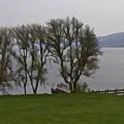 Loch Ness And Boat Jetty Next To Urquhart Castle Poster