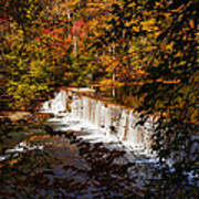 Looking Through Autumn Trees On To Waterfalls Fine Art Prints As Gift For The Holidays Poster