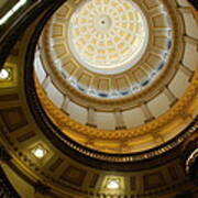Looking Up The Capitol Dome - Denver Poster