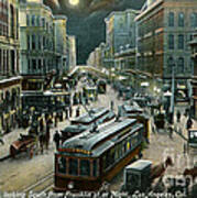 Los Angeles Spring Street Early 1900s Poster