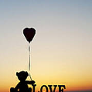Love Heart Bear Poster