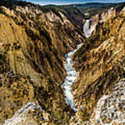 Lower Falls Of The Yellowstone River Poster