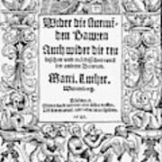 Lutheran Title Page, 1525 Poster