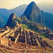 Machu Picchu Late Afternoon Sunset Poster