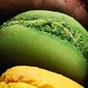 Macro Of Delicious Macaroons Poster