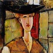 Madame Pompador As A Tribute To Modigliani Poster