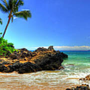 Makena Secret Cove Paako Beach Poster