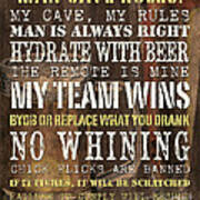 Man Cave Rules 2 Poster