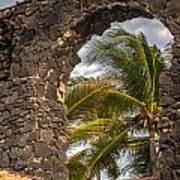 Old Brick Wall, Manzanillo Mexico Poster