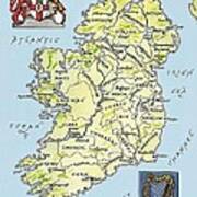 Map Of Ireland Poster