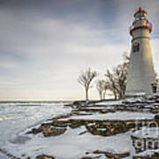 Marblehead Lighthouse Winter Poster