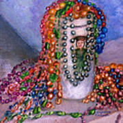 Mardi Gras Beads In Louisiana Poster