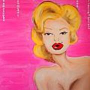 Marilyn Monroe Pink Poster