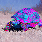 Marine Corporal's Turtle In Peace Paint V2 Poster