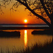 Ocean City Sunset At Old Landing Road Poster